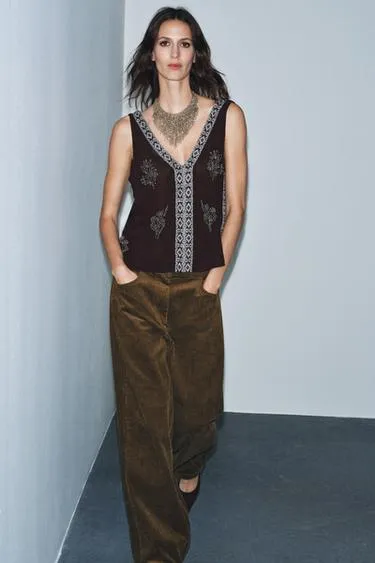 Топ с вышивкой — ZW COLLECTION LIMITED EDITION- Заказать в России