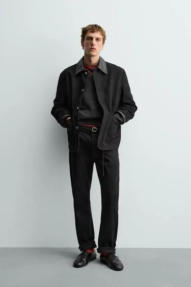 Куртка из комбинированной кожи AARON LEVINE X ZARA
