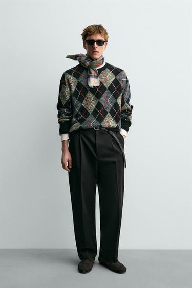 Zara Кофта с узором аргайл из 100% кашемира эрон левин для ZARA купить с доставкой.