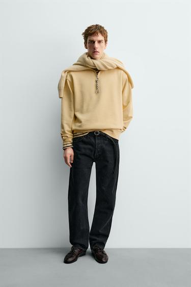 Zara Толстовка с воротником на молнии и лентой AARON LEVINE X ZARA