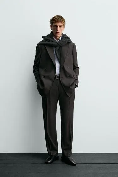 Костюмные брюки из шерсти AARON LEVINE X ZARA