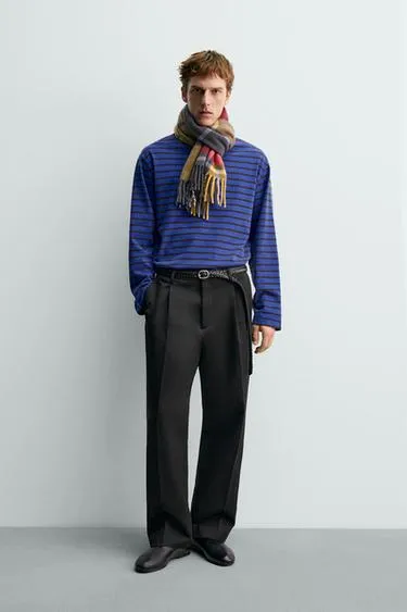 Жаккардовая футболка в полоску AARON LEVINE X ZARA