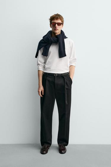 Zara Футболка с длинными рукавами и нагрудным карманом AARON LEVINE X ZARA