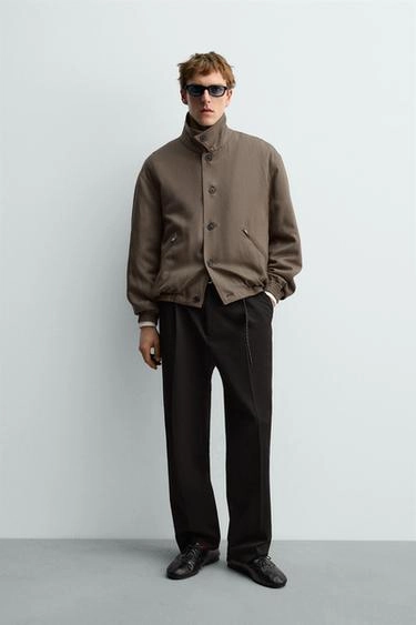 Укороченный жакет из шерсти AARON LEVINE X ZARA- Заказать в России