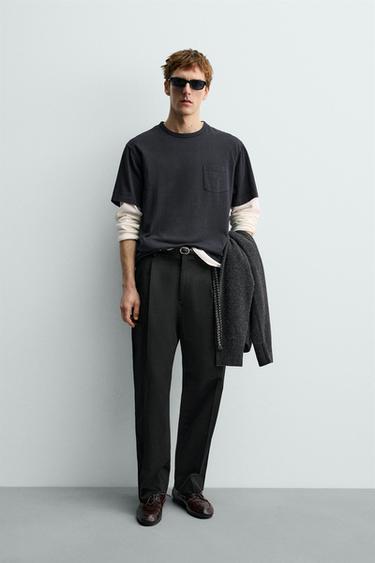 Zara Футболка с карманом AARON LEVINE X ZARA