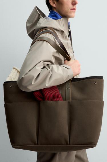 Zara Шопер с кожаными деталями AARON LEVINE X ZARA