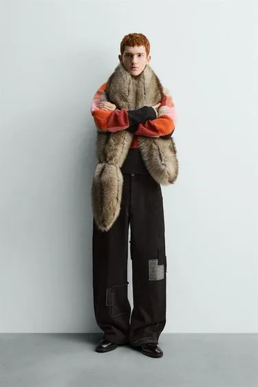 Брюки WIDE FIT с нашивками HARRY LAMBERT FOR ZARA X DISNEY- Заказать в России