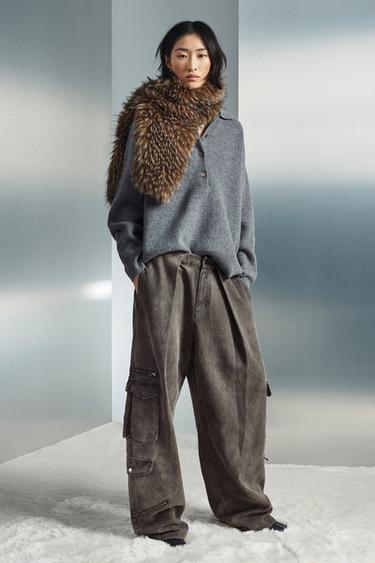 Zara Поло из 95% шерсти, гладкая вязка купить с доставкой.