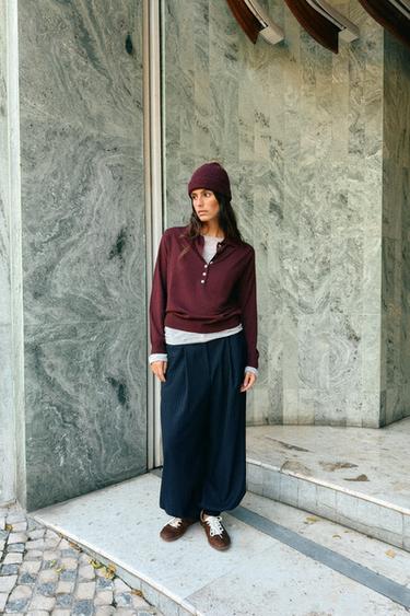 Zara Однотонное поло купить с доставкой.