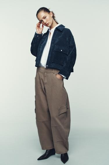 Zara Бомбер из 100% кожи