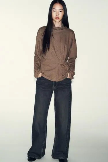 Мягкий топ с металлической деталью- Заказать в России