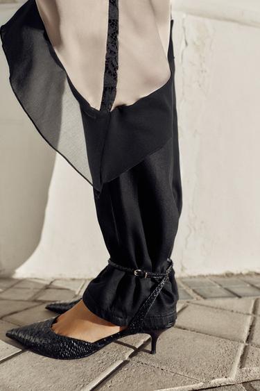 Zara Туфли без задников с рельефным узором