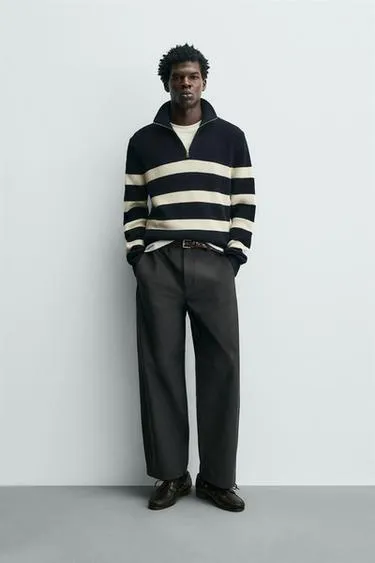 Джемпер из жемчужной вязки с воротником на молнии- Заказать в России