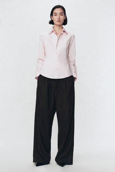 Zara Рубашка из поплина SOSHIOTSUKI X ZARA купить с доставкой.