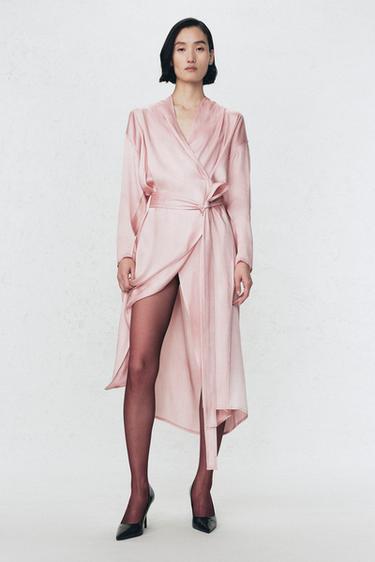 Zara Платье с поясом из атласа SOSHIOTSUKI X ZARA