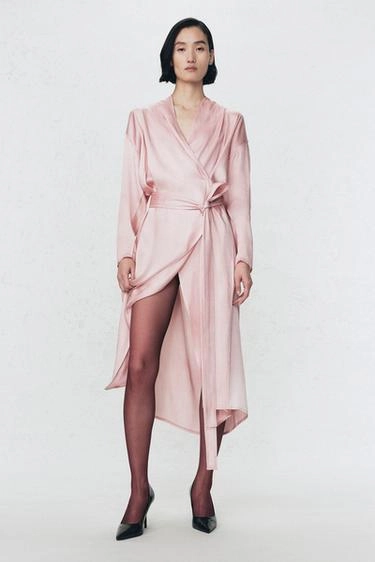 Сарафан со шнуровкой из атласа SOSHIOTSUKI X ZARA- Заказать в России