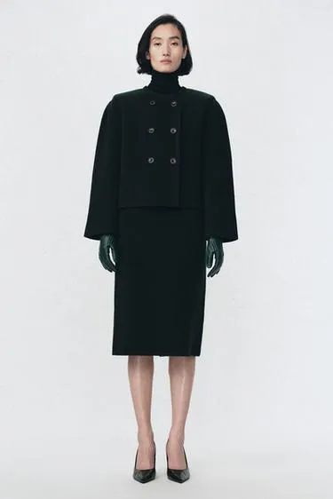 Жакет с плечевыми накладками из шерсти SOSHIOTSUKI X ZARA