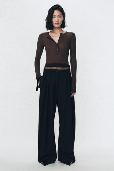 Zara Футболка с воротником хэнли SOSHIOTSUKI X ZARA
