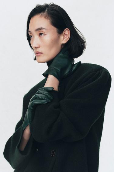 Zara Кожаные перчатки с вышивкой ZARA «SOSHIOTSUKI» купить с доставкой.