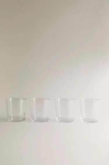 Набор высоких стаканов из стекла (набор из 4 штук)