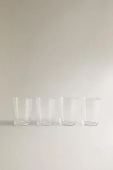 Набор высоких стаканов из стекла (набор из 4 штук)