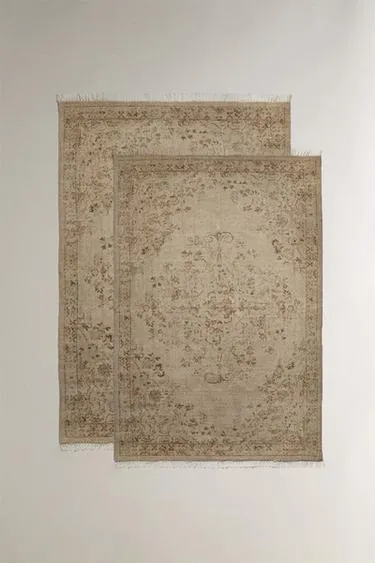 Шерстяной ковер с цветочным принтом- Заказать в России