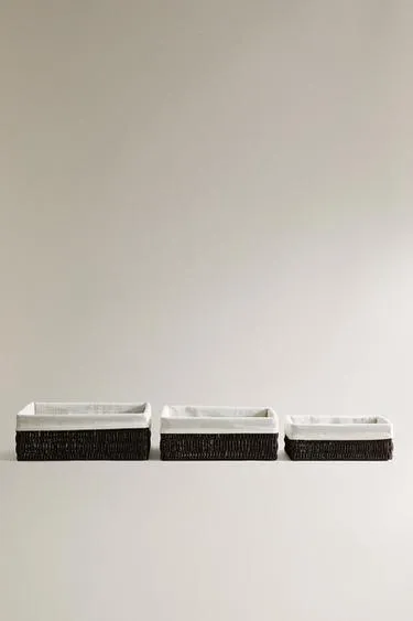 Прямоугольная тканевая корзина для интерьера- Заказать в России