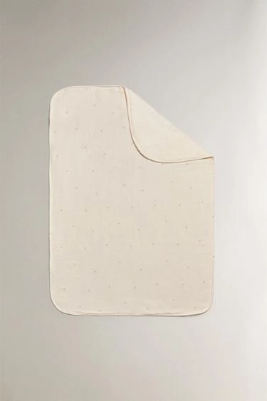 Детский плед с цветочным узором из флиса и муслина