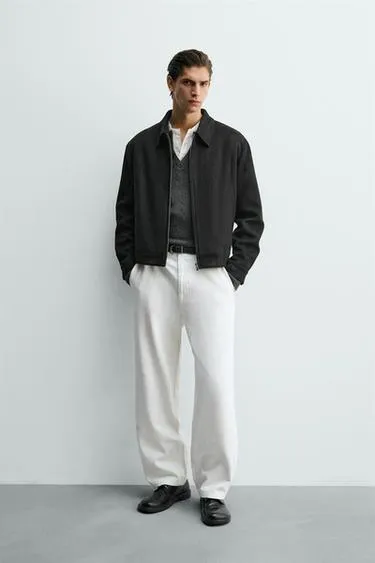 Укороченная куртка из искусственной замши- Заказать в России