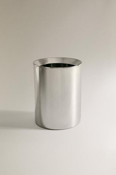 Zara Сияющий металлический мусорный бак