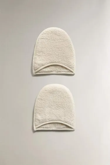 Набор варежек для снятия макияжа (набор из 2 штук)- Заказать в России