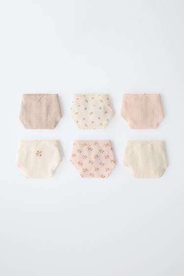 Zara 6-14 лет/набор из шести трусов с цветочным принтом купить с доставкой.