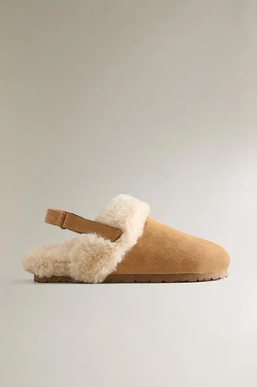 Детские теплые кожаные сабо- Заказать в России