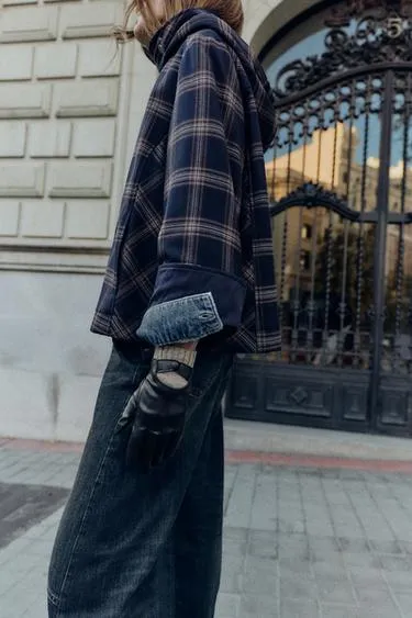 Перчатки из искусственной кожи с шерстью