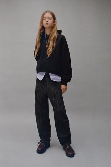 Zara Худи в полоску с двойным низом