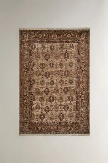 Шерстяной ковер с геометрическим принтом