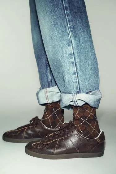 Хлопковые носки в ромб