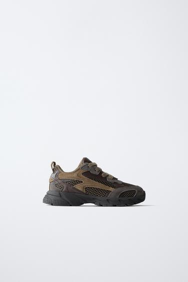 Zara Кроссовки с деталями из сетчатой ткани купить с доставкой.