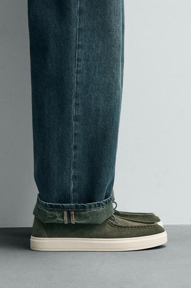 Zara Кожаные туфли в повседневном стиле