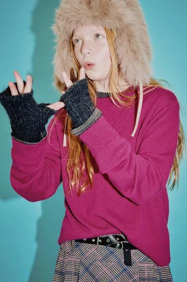 Джемпер из шерсти с двойным воротником- Заказать в России