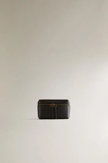 Маленькая кожаная коробка для ювелирных изделий для путешествий