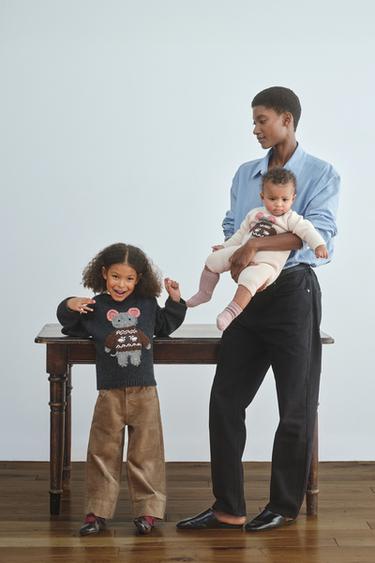 Комбинезон из смесовой шерсти с вышивкой мышки- Заказать в России