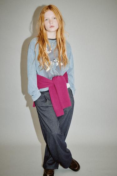 Zara Брюки-сафари из меланжевой ткани