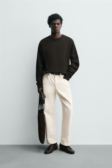 Zara Футболка из ткани вафельной структуры купить с доставкой.