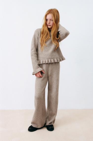 Zara Вязаный джемпер с воланами