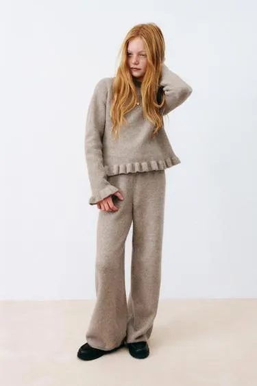 Трикотажные брюки-кюлоты