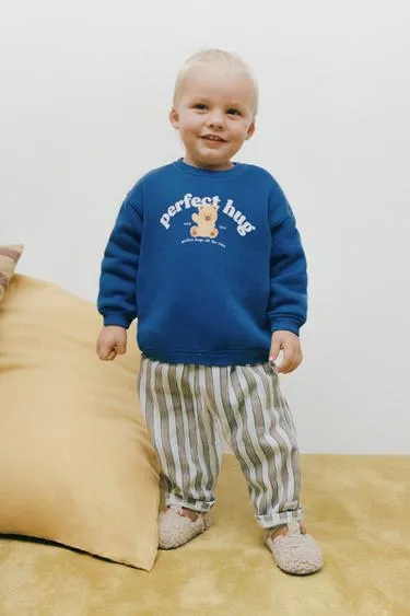 Брюки BAGGY в полоску с нашивкой