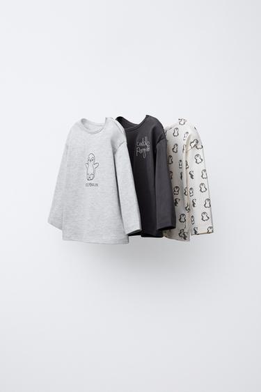 Zara Набор из 3 футболок с пингвинами купить с доставкой.