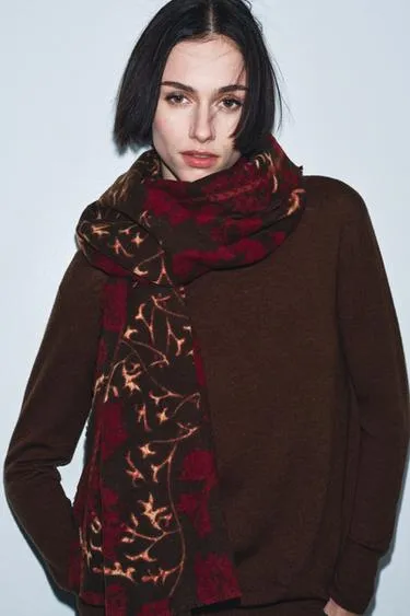 Платок с цветочным принтом