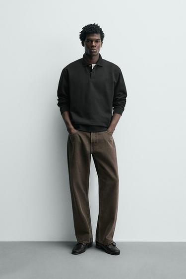 Zara Поло REGULAR FIT с рельефным узором